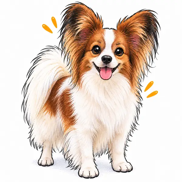 A cartoon Papillon